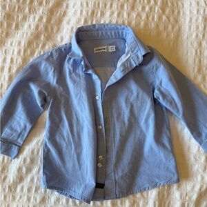 Mayoral Blue Button Down Shirt Casual Cotton Blend